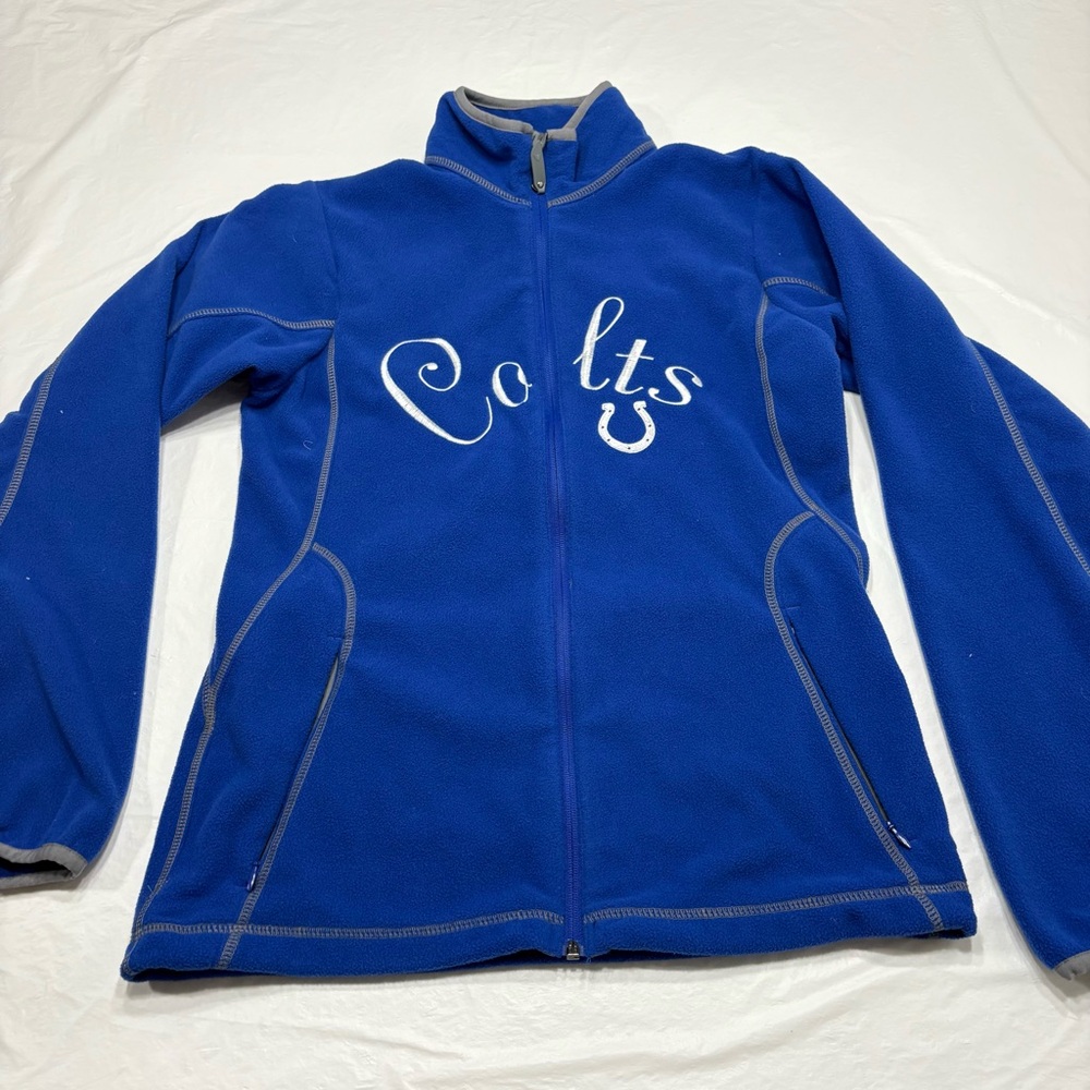Antigua NFL Indianapolis Colts Blue Full Zip Up Fleece Jacket Women’s Small